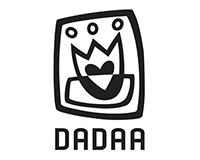 Square icon with DADAA in Black font.